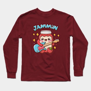 kawaii cute Strawberry jammin Long Sleeve T-Shirt